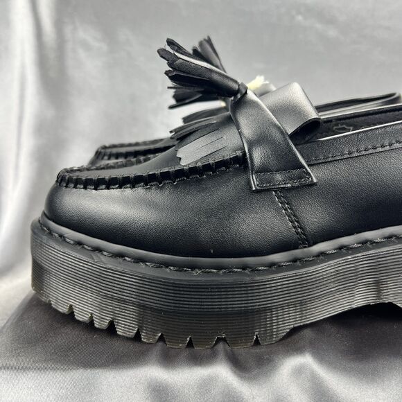 Dr. Martens V Adrian Quad Mono Shoes Black Platform W 7 / M 6 EU 38 Vegan 90s - Picture 12 of 16
